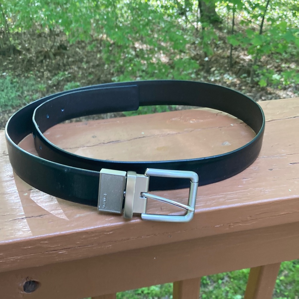 Calvin Klein black/brown leather belt